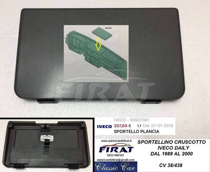 SPORTELLINO CRUSCOTTO IVECO DAILY 89 - 00